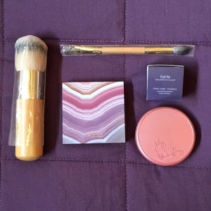 Tarte genuine brushes, blush, eye shadow, primer